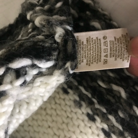 Free People Womens fair isle knit sweater M winter chunky cozy - Picture 6 of 6